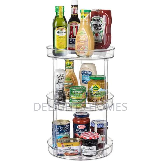 3 Layer 360 Rotation Cabinet Turntable Organizer-Hog - thumbnail 3