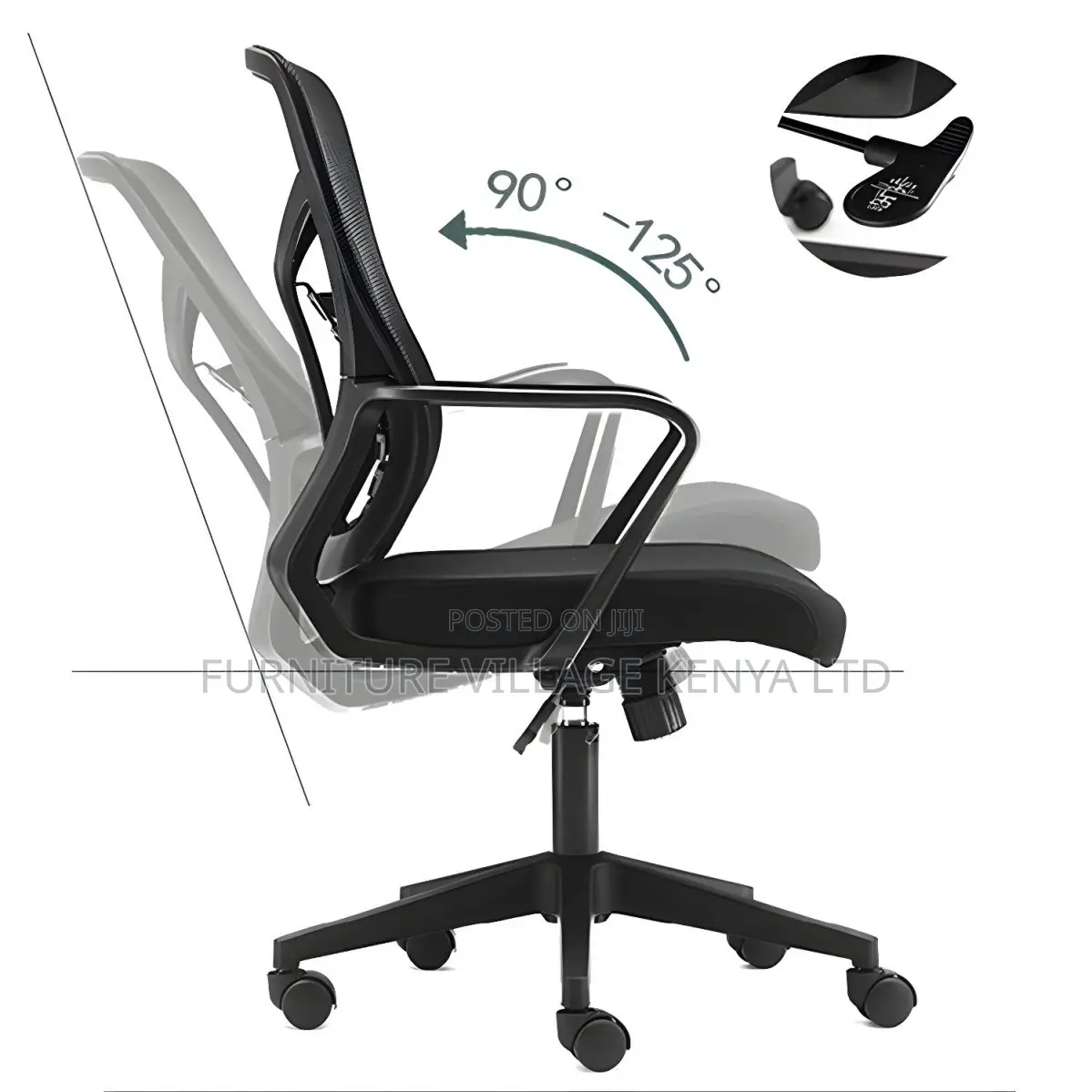 Ergonomic Modern Mesh Task Chair With Fixed Arms
