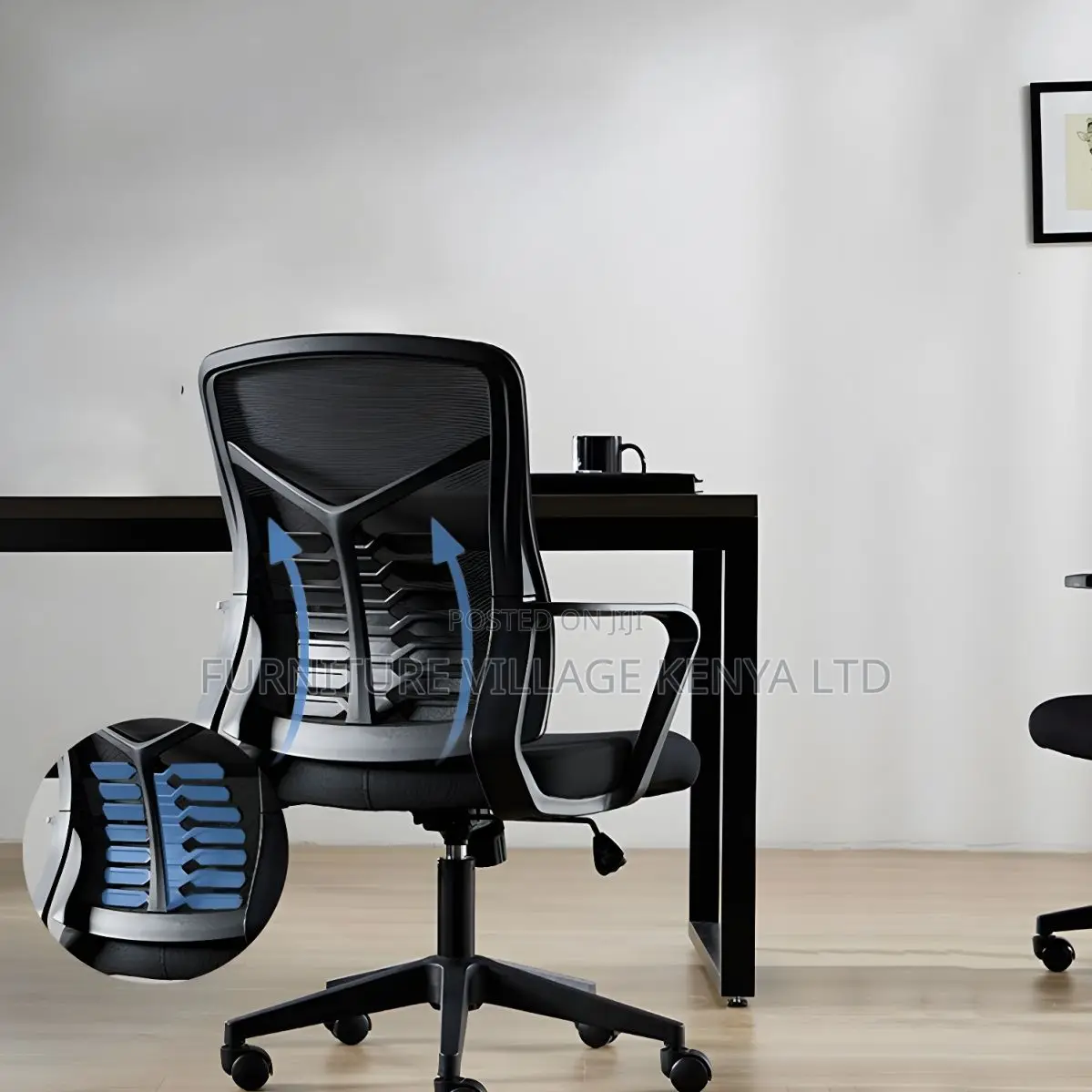 Ergonomic Modern Mesh Task Chair With Fixed Arms