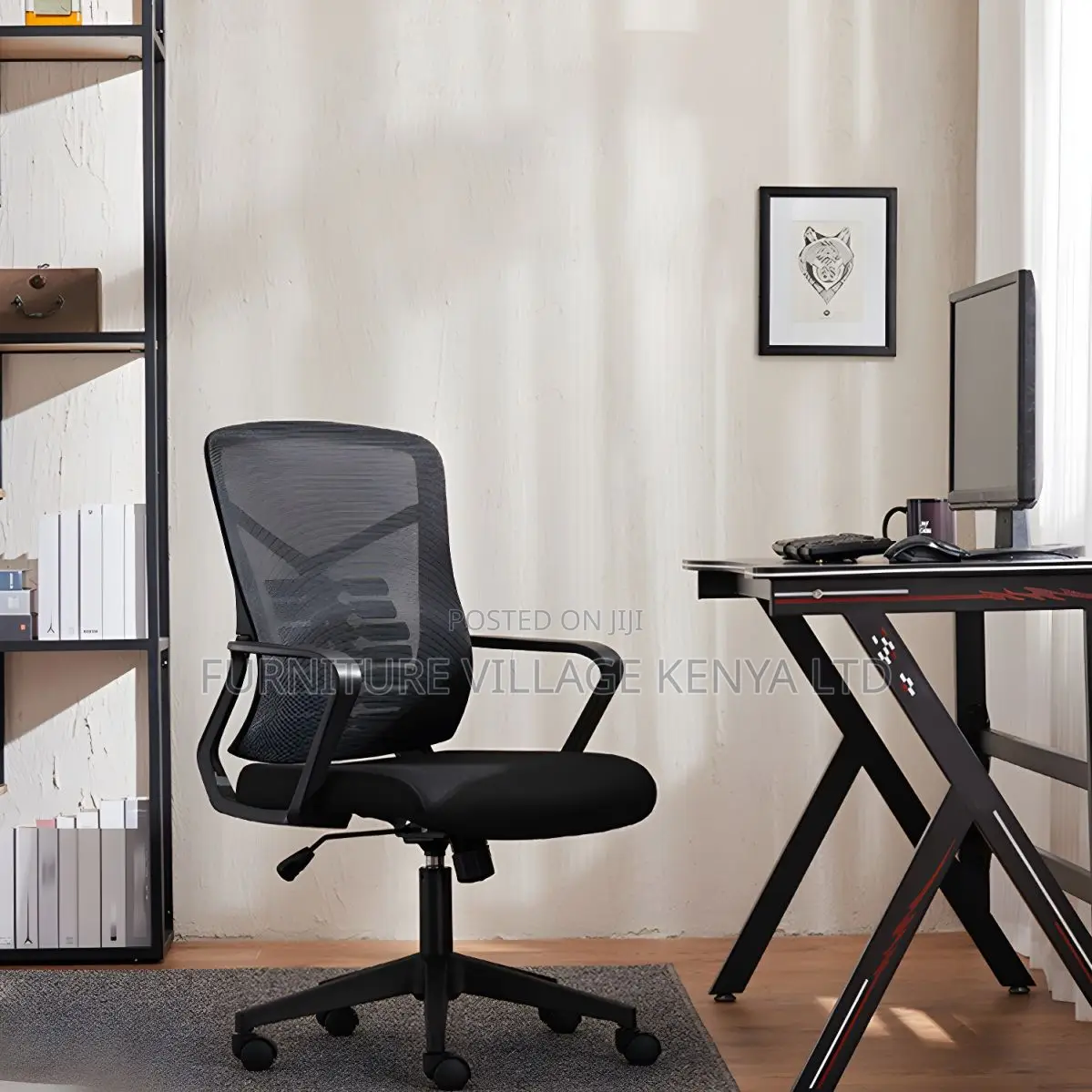 Ergonomic Modern Mesh Task Chair With Fixed Arms