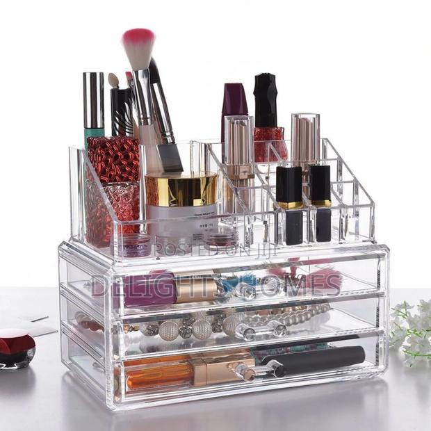 3 Layer Acrylic Transparent Makeup Drawer/Organizer-Hog - thumbnail 3