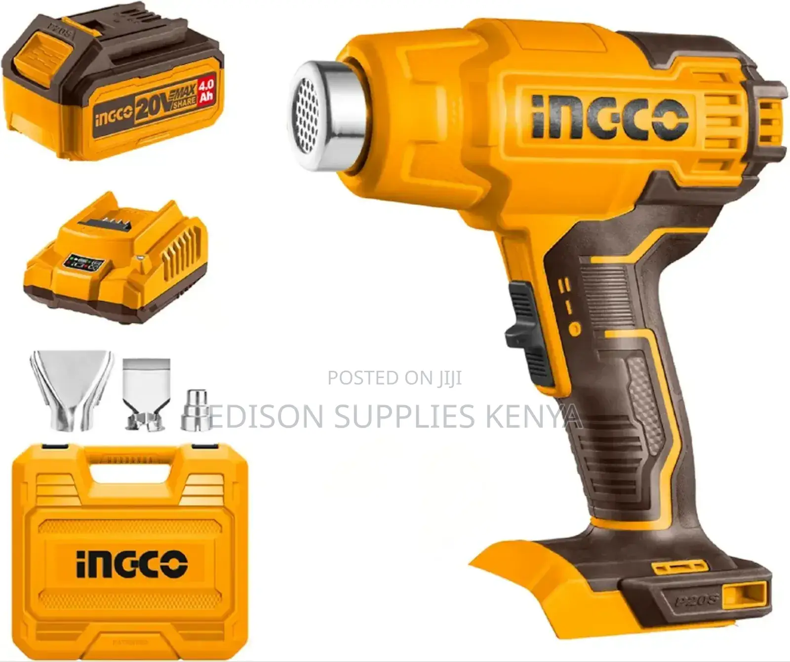 Cordless Heat Gun Ingco Battery Power Hot Air Gun + Charger