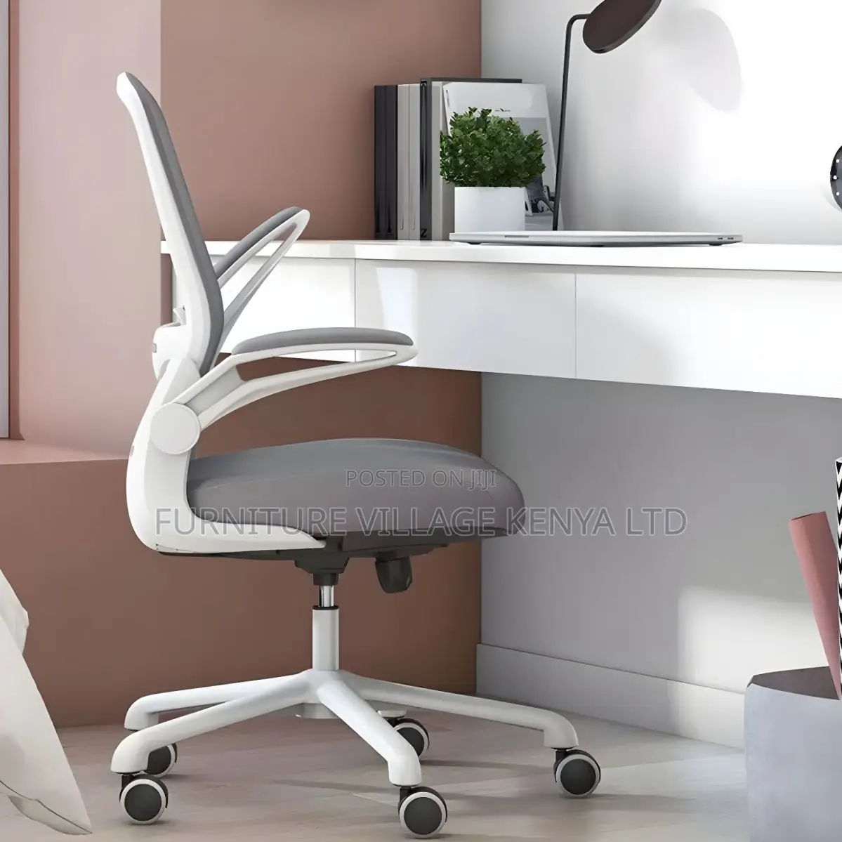Modern Swivel Mesh Office Chair With Adjustable Arms