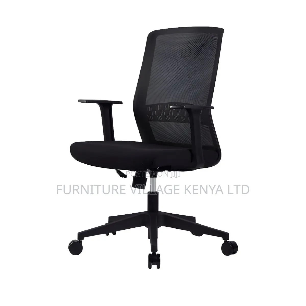 Office Seat -Ergonomic Task Chair With Black Mesh Back