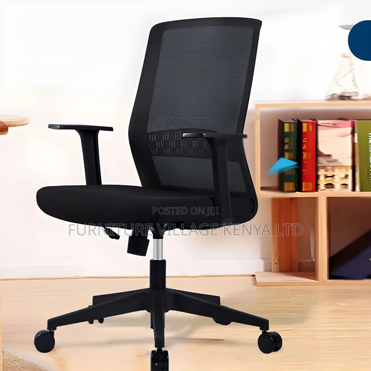 Office Seat -Ergonomic Task Chair With Black Mesh Back