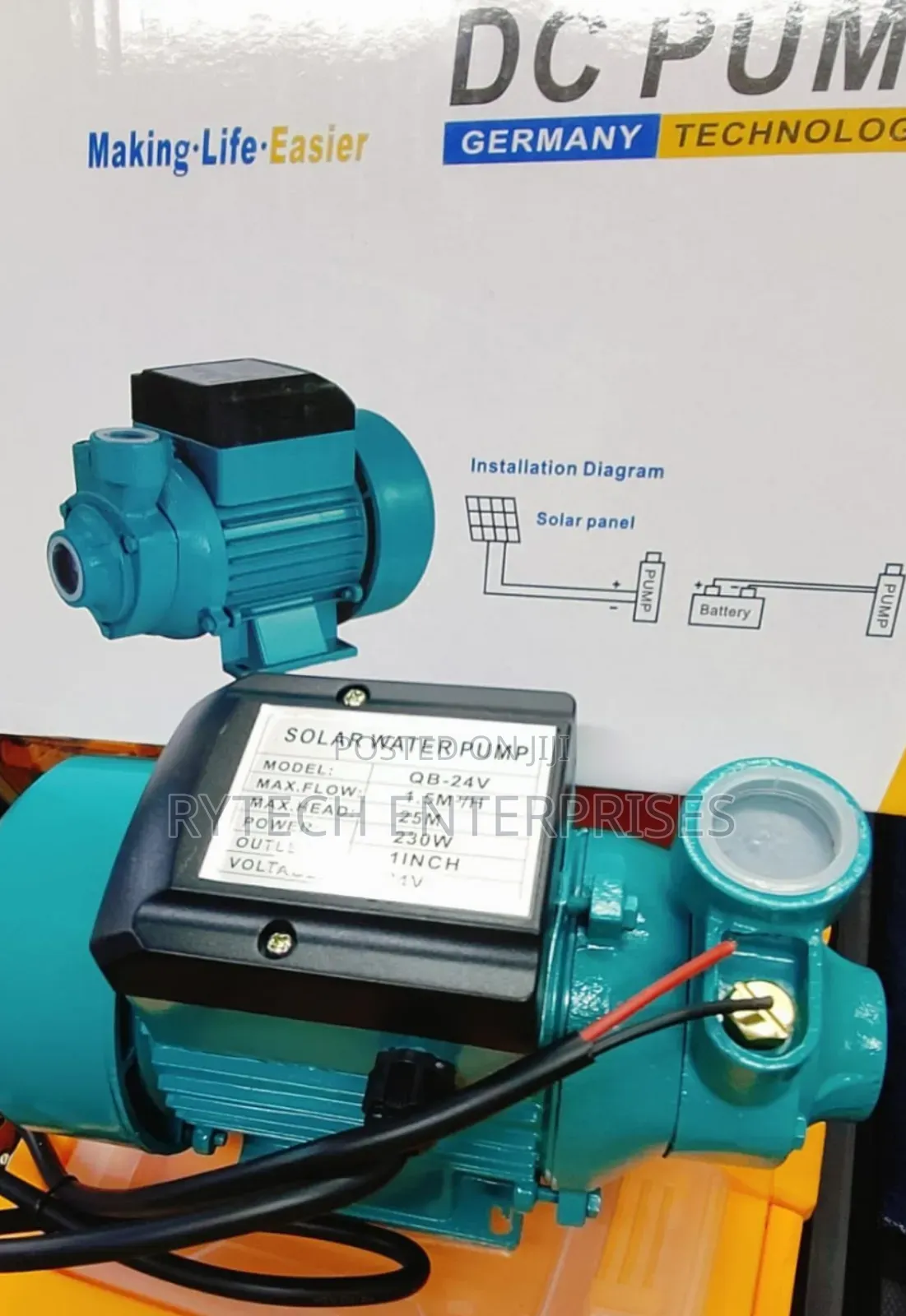 Solar Water Pump, 24v, 25m Head