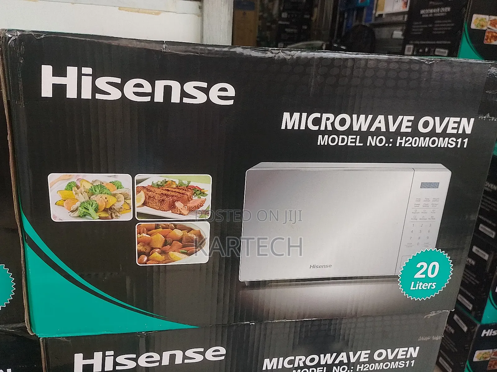 Hisense Microwave 20 Liters Silver and 
Black Color