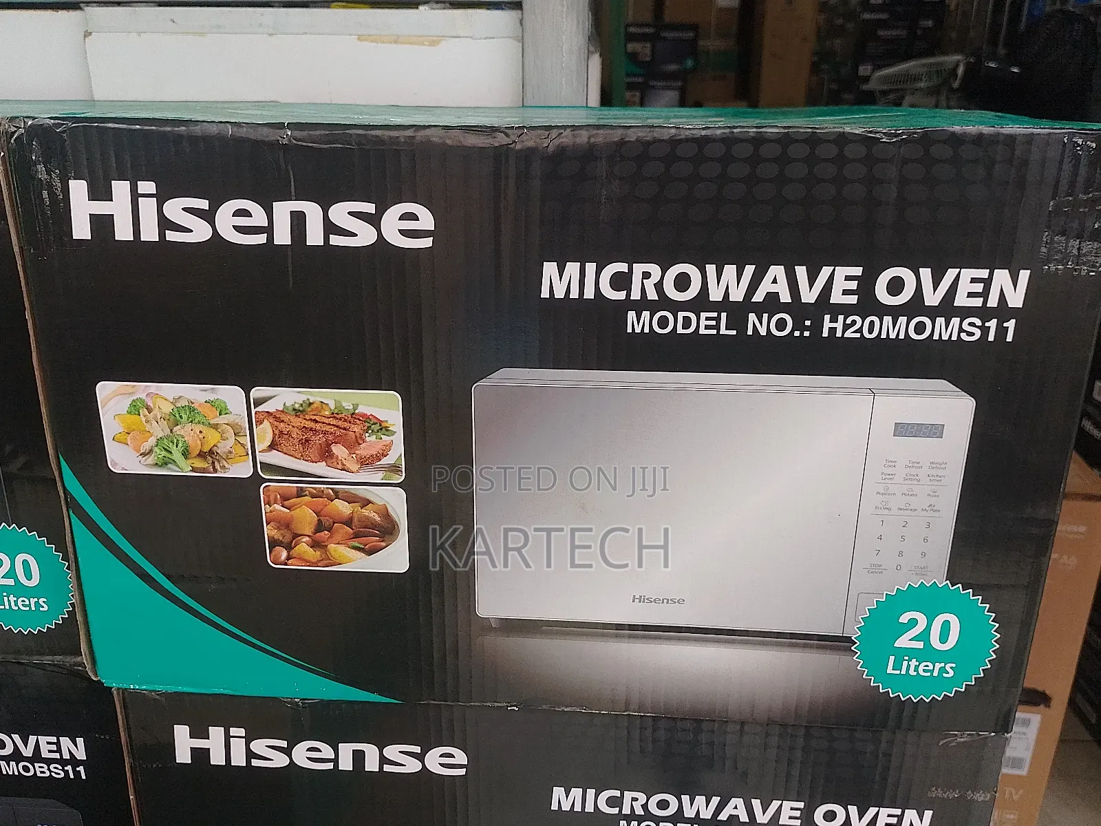 Hisense Microwave 20 Liters Silver and 
Black - H20moms11