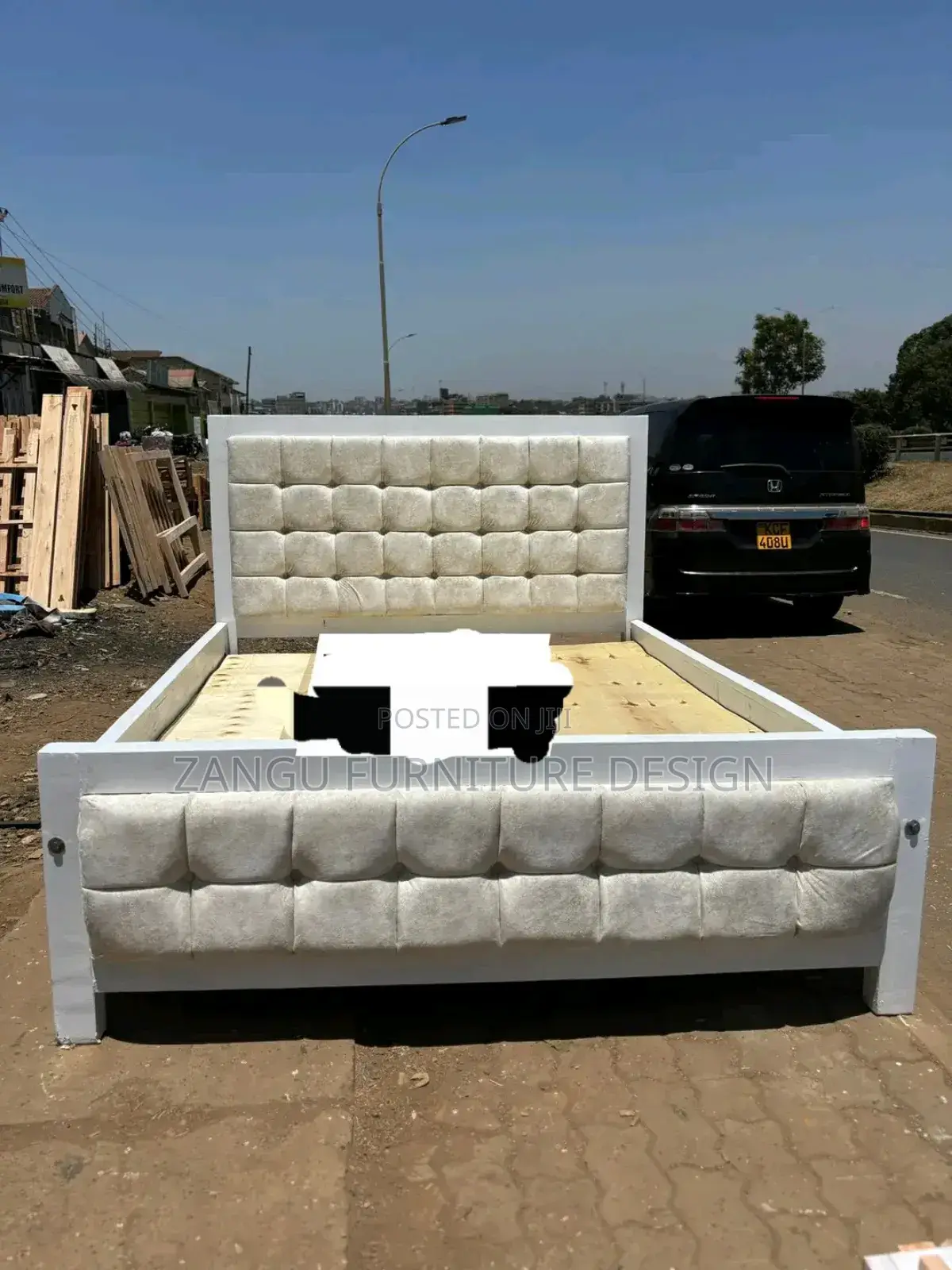 Modern Chester Bed Cream Colour