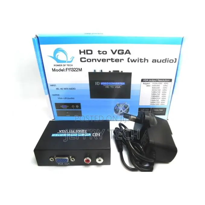 Power Tech HD to VGA Converter With Audio - FY1322M