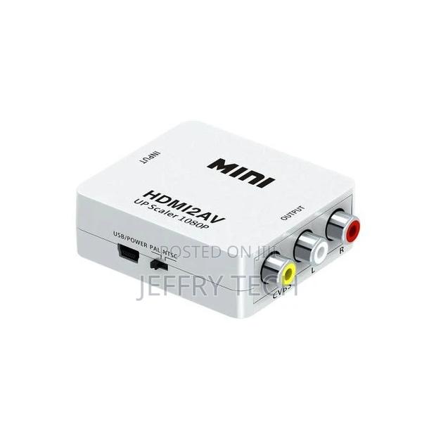 HDMI to RCA Converter With Mini USB Power Supply-White