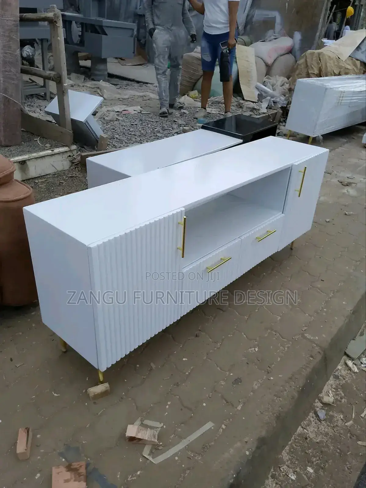 Modern TV Stands Available Plain White
