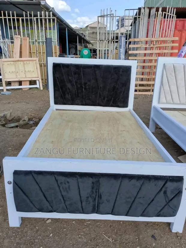 Modern Chester Bed White Black - main view