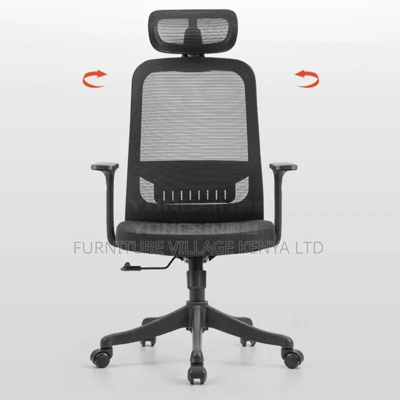 Black Mesh Conference Chair With Adjustable Back Angle