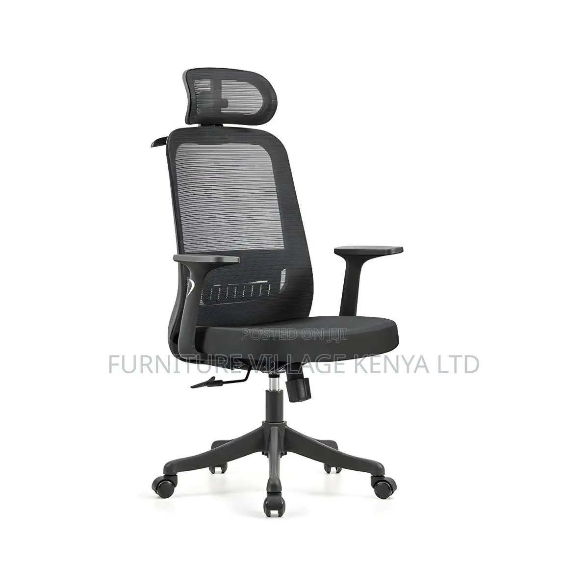 Black Mesh Conference Chair With Adjustable Back Angle