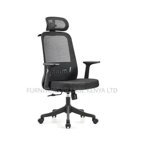 Black Mesh Conference Chair With Adjustable Back Angle