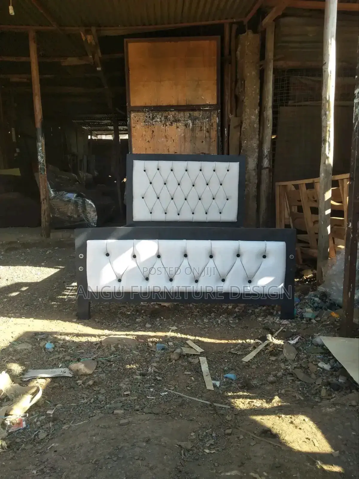 White Black Bed Available