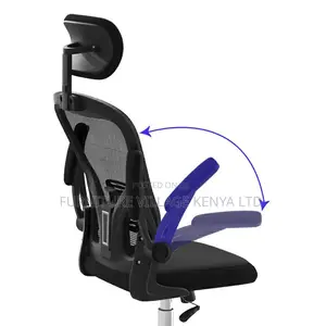 Swivel Black Mesh Office Chair With Adjustable Arms