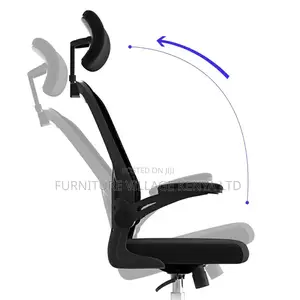 Swivel Black Mesh Office Chair With Adjustable Arms