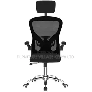 Swivel Black Mesh Office Chair With Adjustable Arms
