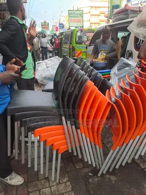 Mix Colours Plastic Chair With Metal Legs