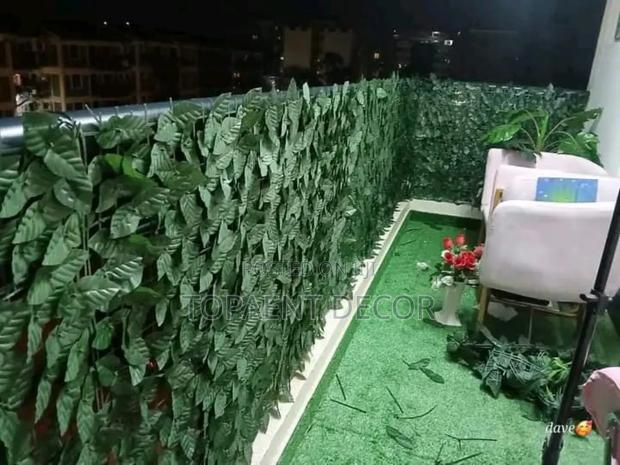 Balcony Artificial Green Leafy Privacy Fence - main view
