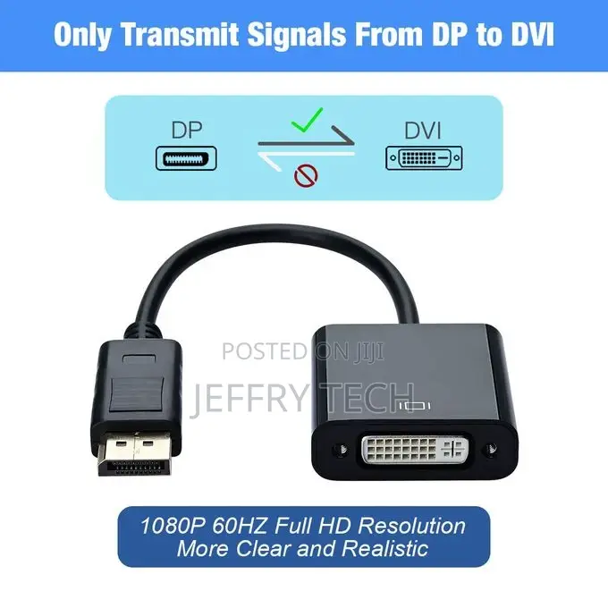 Polar Displayport (DP) to DVI Adapter (Male to Female)