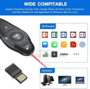 Wireless Presenter USB Laser Pointer With Remote Control Inf