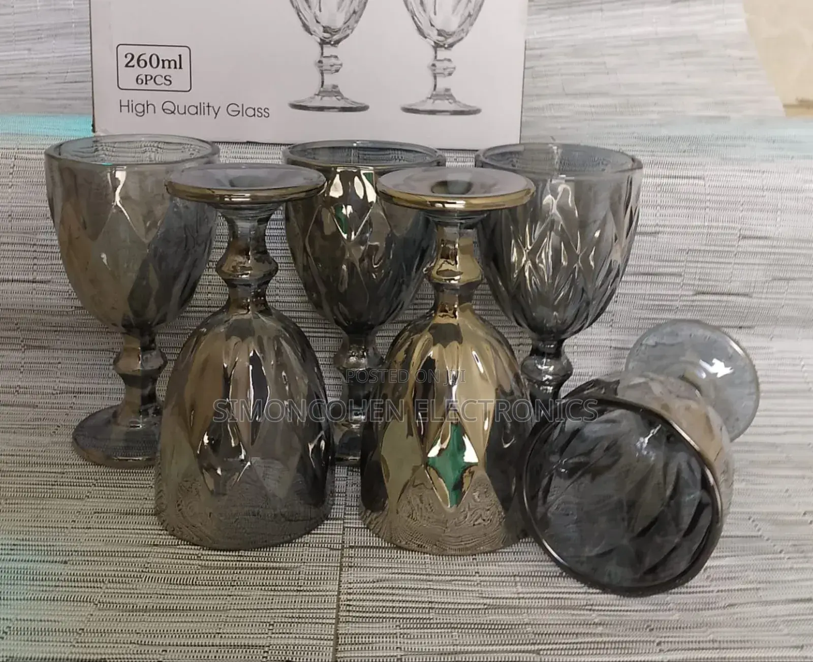 Coloured Heavy Guage Thick Wine Glass