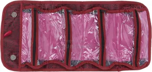 Maroon Travel Toiletries Organizer