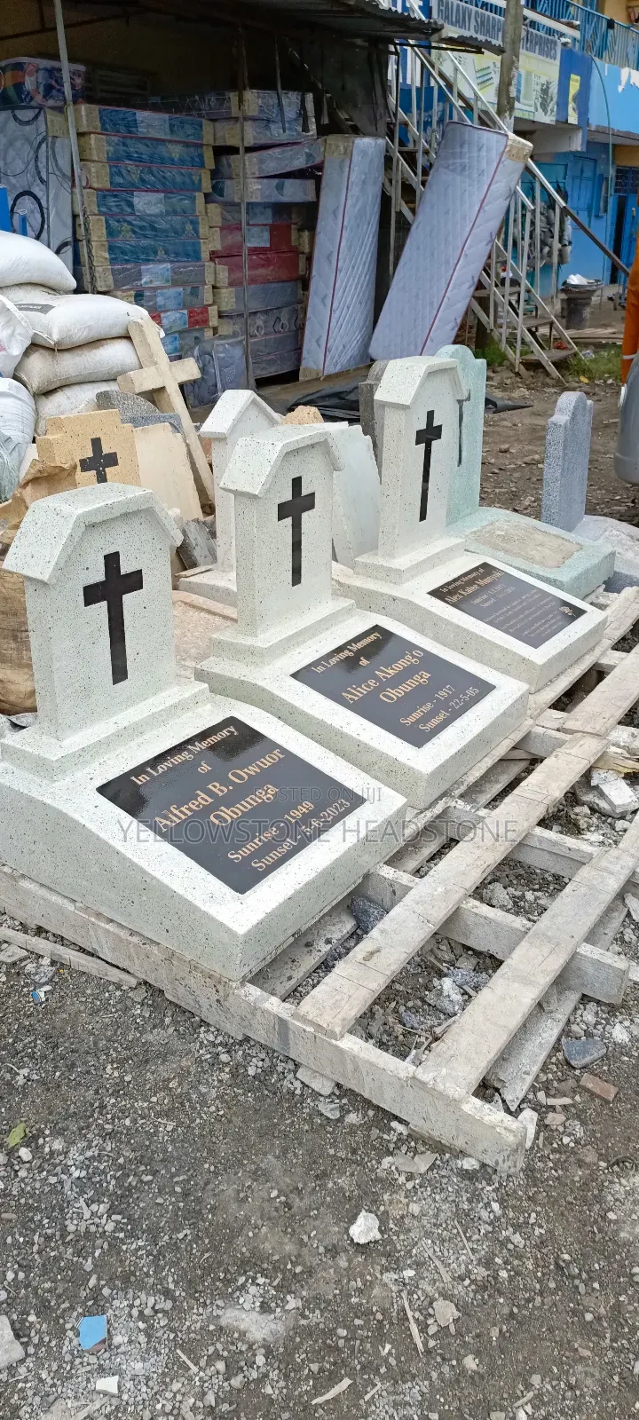Terrazzo Memorial Grave Tombstone