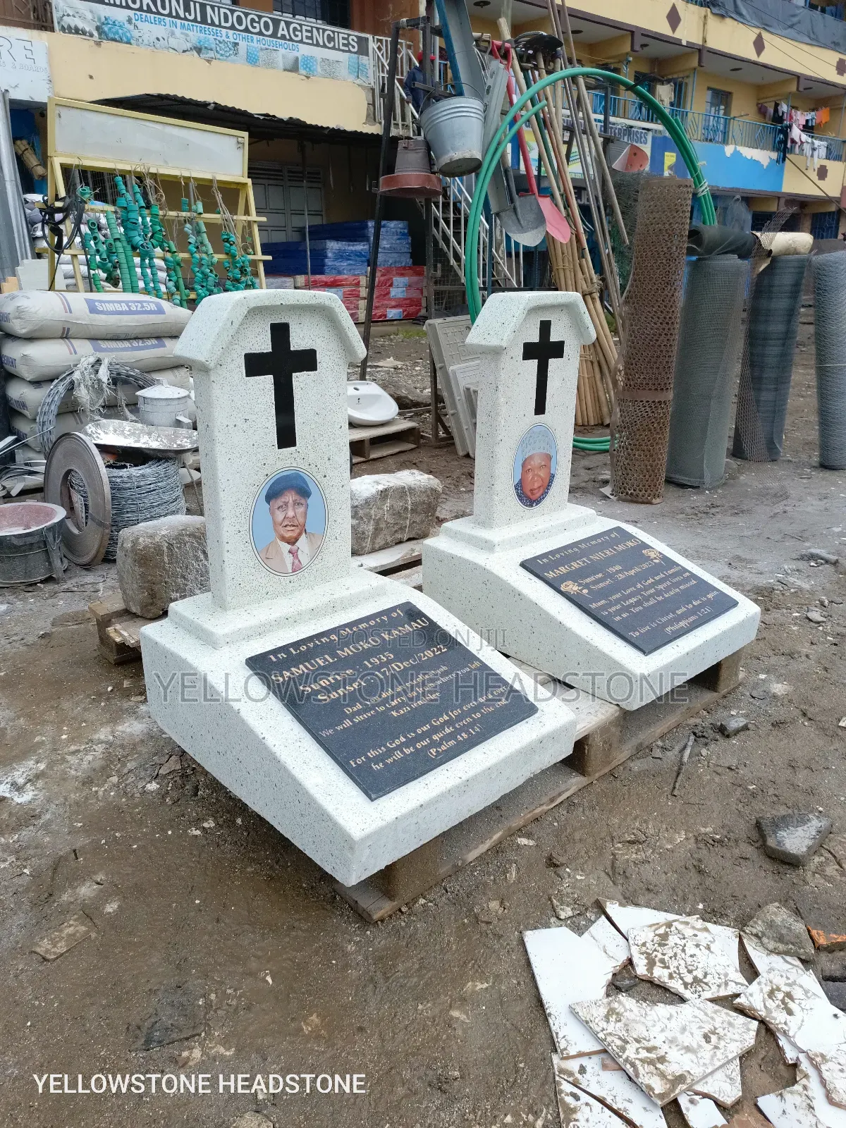 Terrazzo Memorial Grave Tombstone