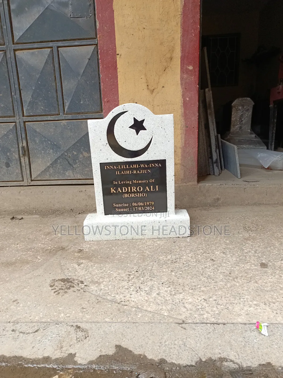 Terrazzo Memorial Grave Tombstone