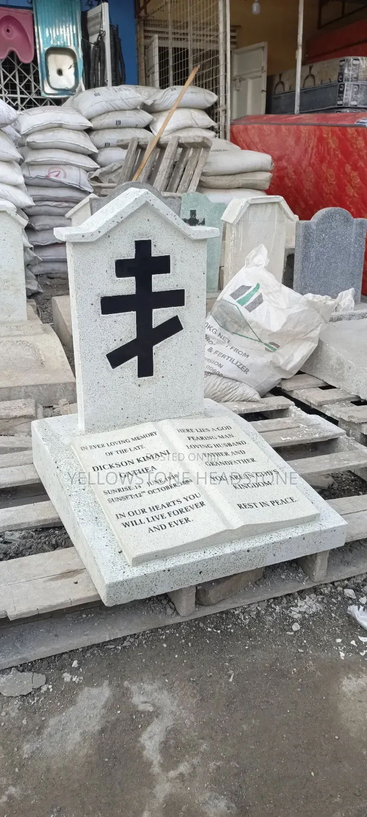 Terrazzo Memorial Grave Tombstone