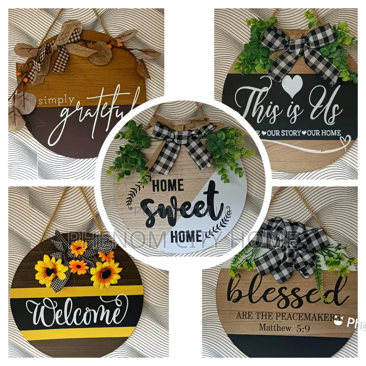 Round Wooden Wall Decor