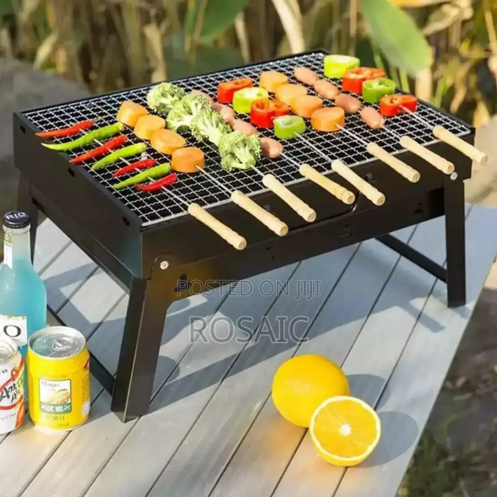 *Foldable Portable Barbecue Charcoal Grill