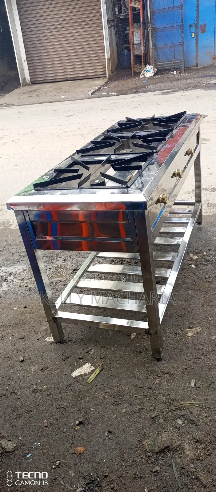 Stainless High Pressure Three Burner Gas Grill Jikos No