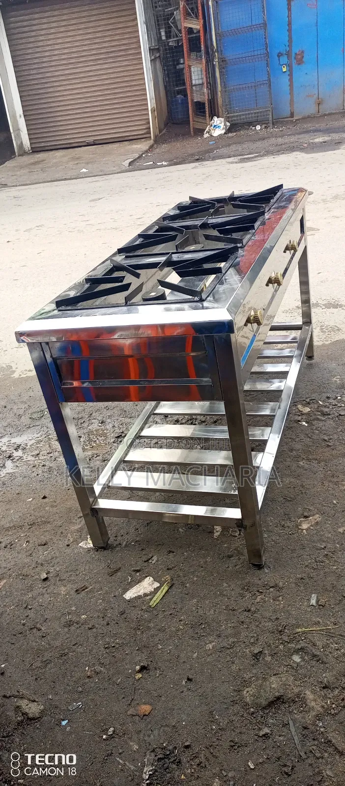 Stainless High Pressure Three Burner Gas Grill Jikos No