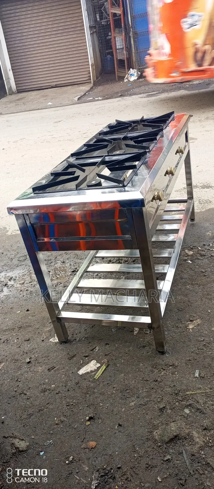 Stainless High Pressure Three Burner Gas Grill Jikos No