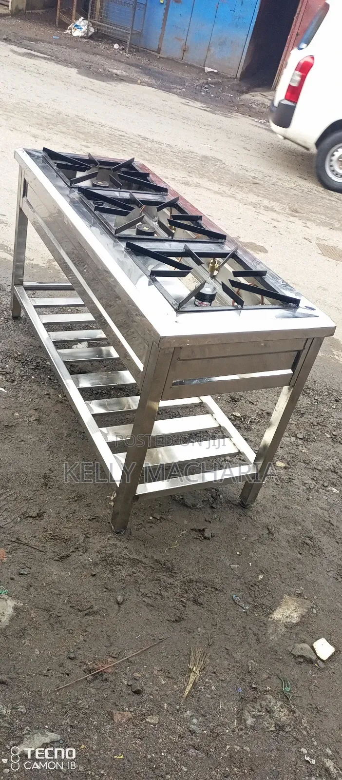 Stainless High Pressure Three Burner Gas Grill Jikos No