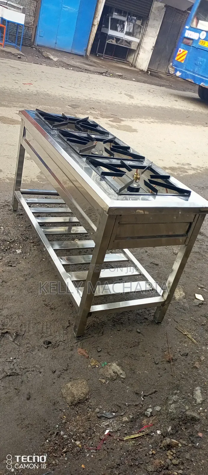 Stainless High Pressure Three Burner Gas Grill Jikos No
