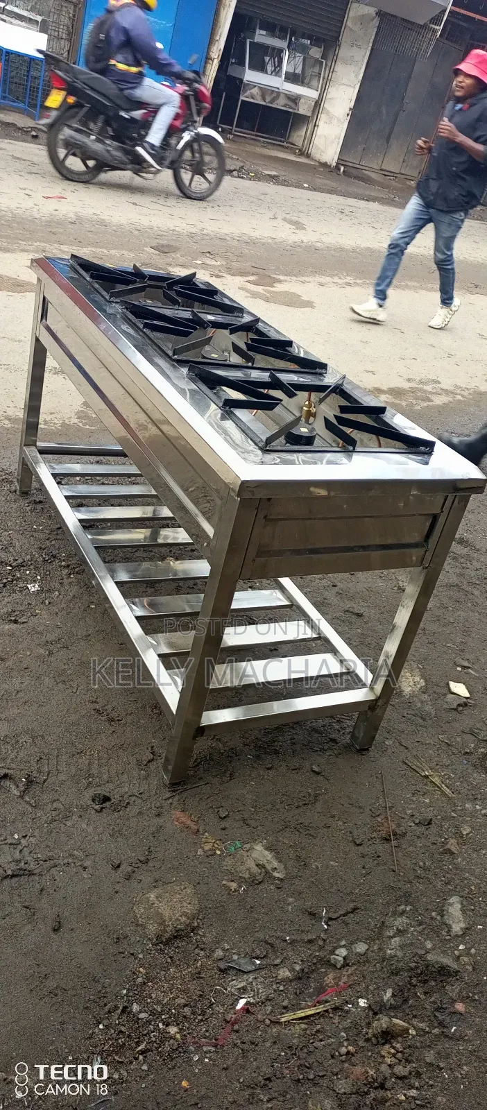 Stainless High Pressure Three Burner Gas Grill Jikos No