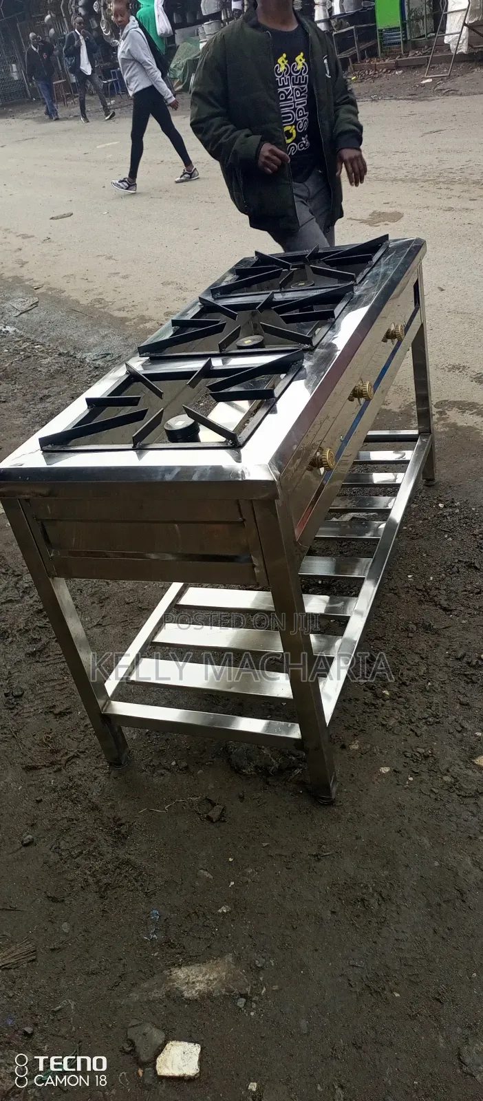 Stainless High Pressure Three Burner Gas Grill Jikos No
