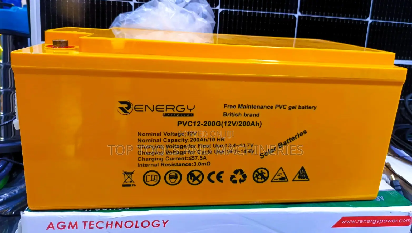R Energy 12v 200ah Maintenance Free Gel European Battery
