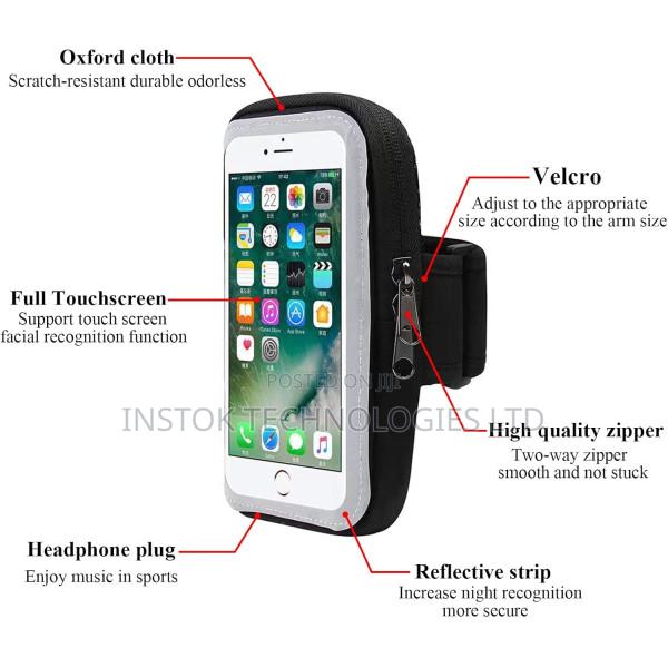 Running Armband Phone Holder With Touchscreen Support - thumbnail 3