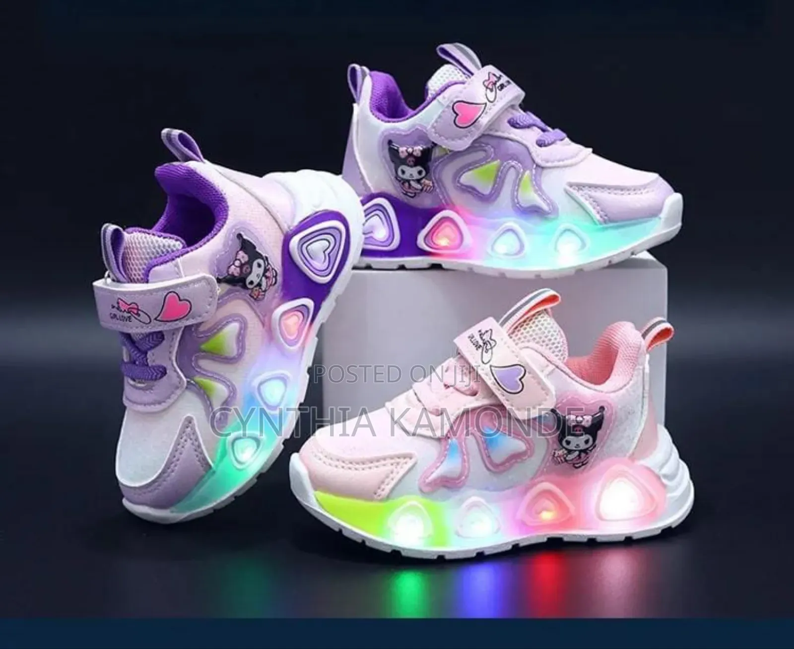 Pink, Purple Kids Sneakers