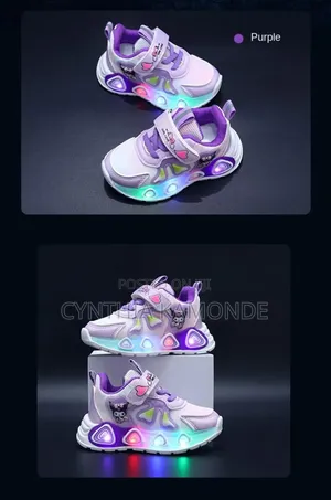 Pink, Purple Kids Sneakers