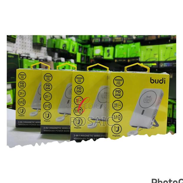 Budi PB806W 2-in-1 Magnetic Wireless 10,000mah Power Bank