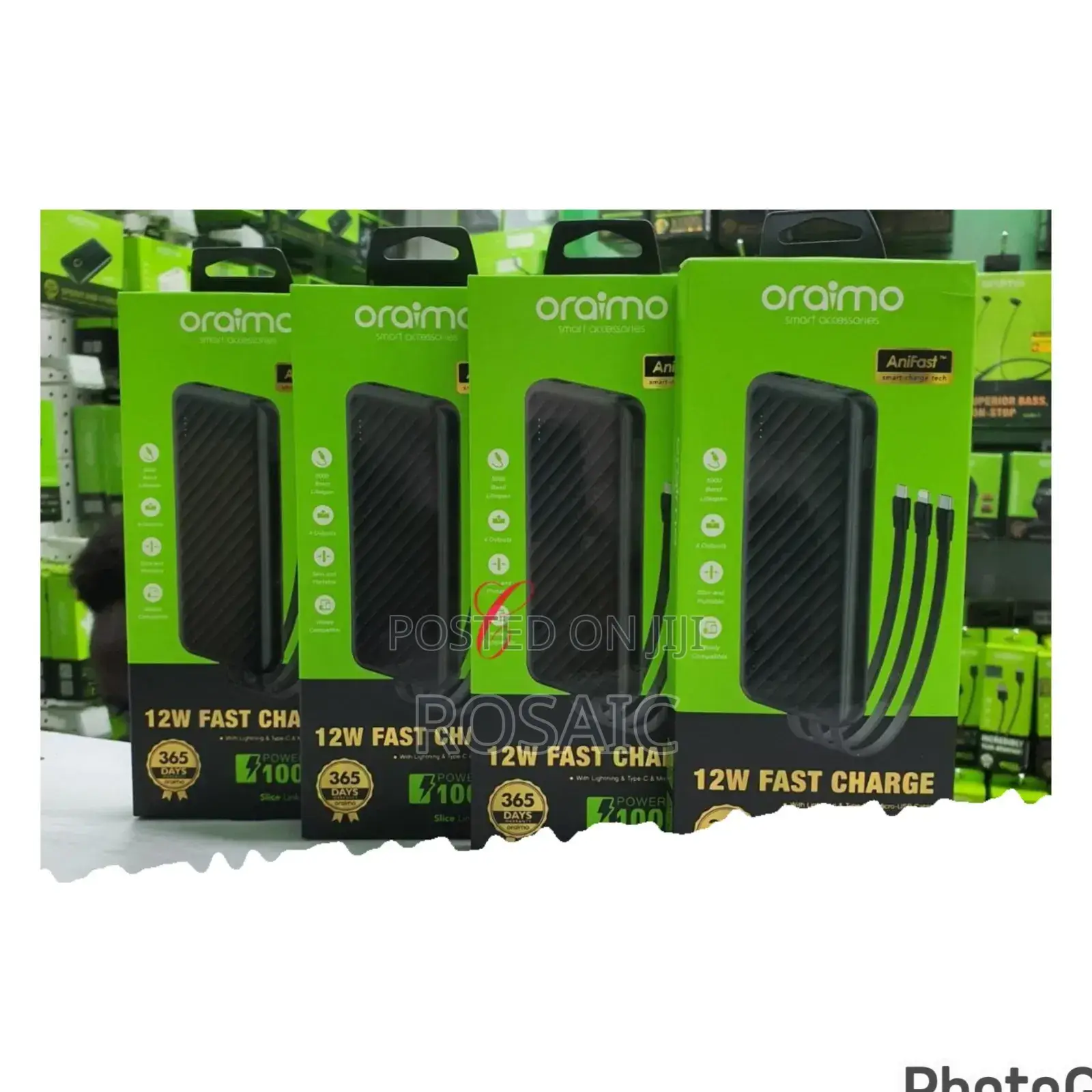 Oraimo 10,000mah Power Banks With Built-in Cables