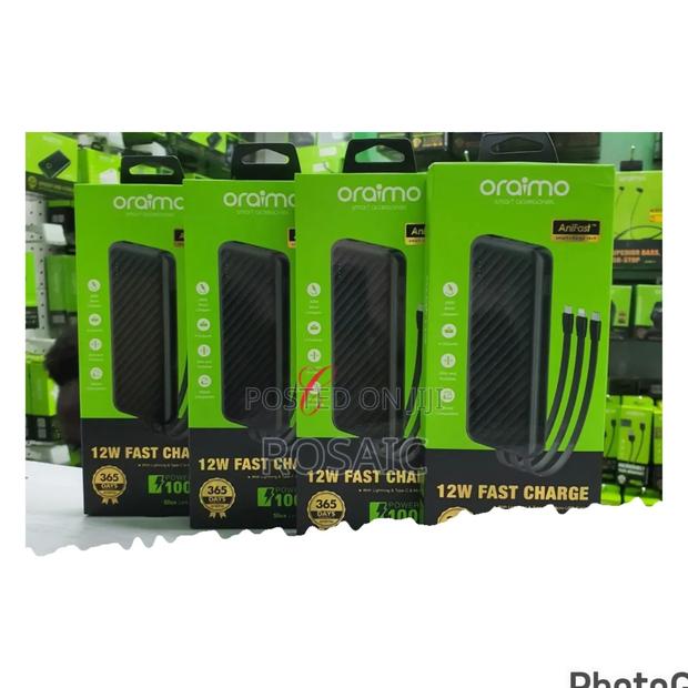 Oraimo 10,000mah Power Banks With Built-in Cables